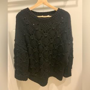 Zara oversized black sweater with button up sides. Size medium